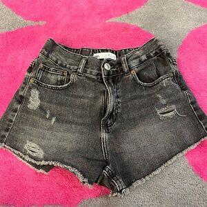 Zara Charcoal Jean Shorts